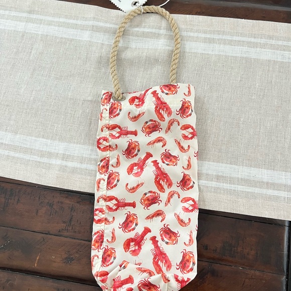 Sea Bags Maine Lobster Print Wine Bag - Picture 2 of 5